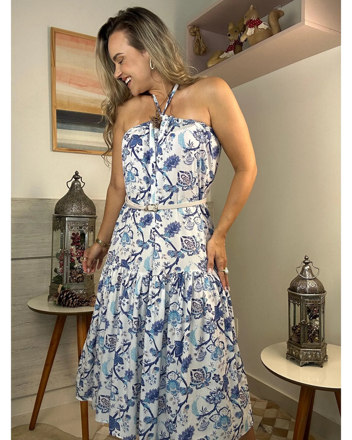 Conjunto Viscose Ornamental Celeste + Azul Celeste